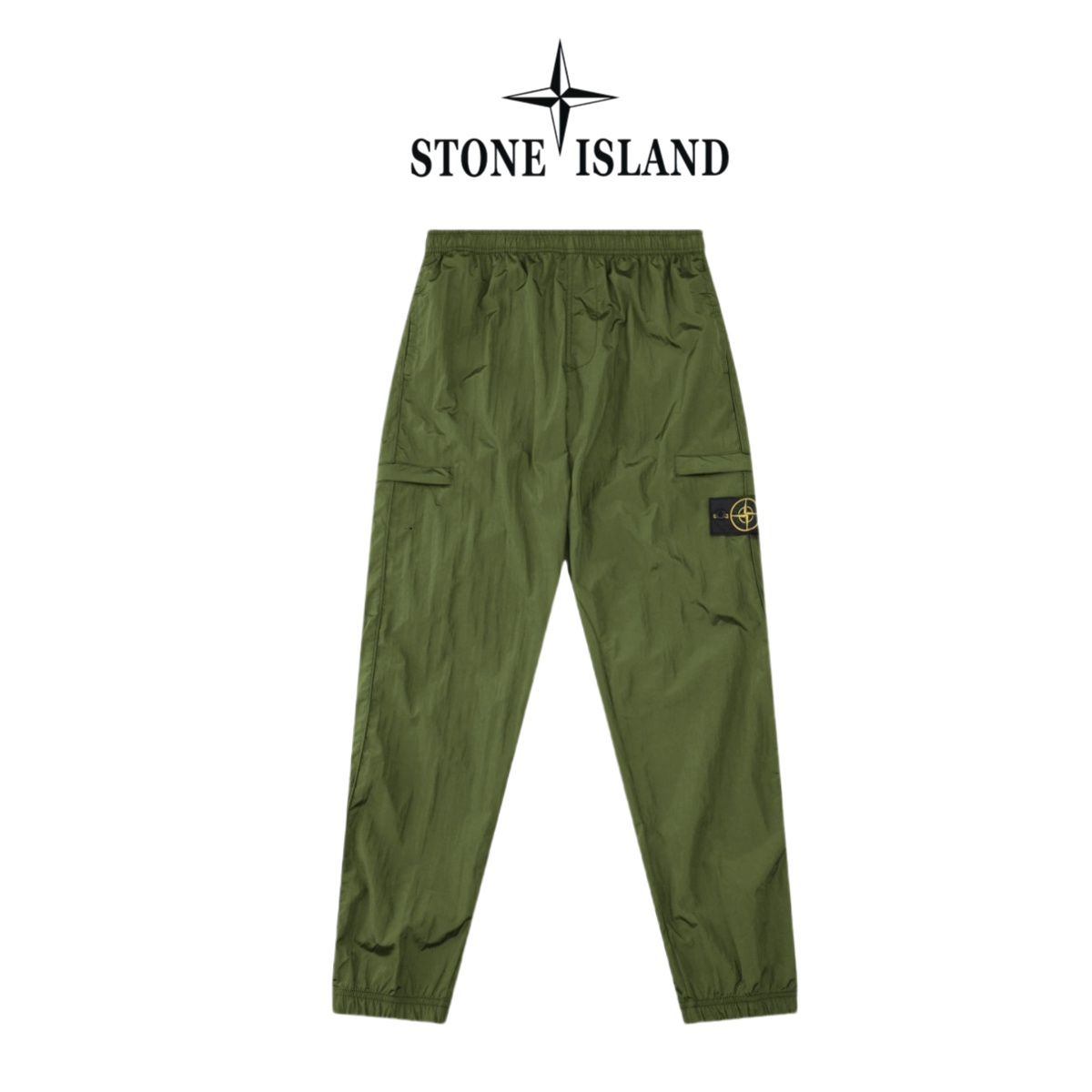 스톤아일랜드(STONE ISLAND) 메탈릭 나일론 컴퍼스 와펜 조거 팬츠 - 이미지 3