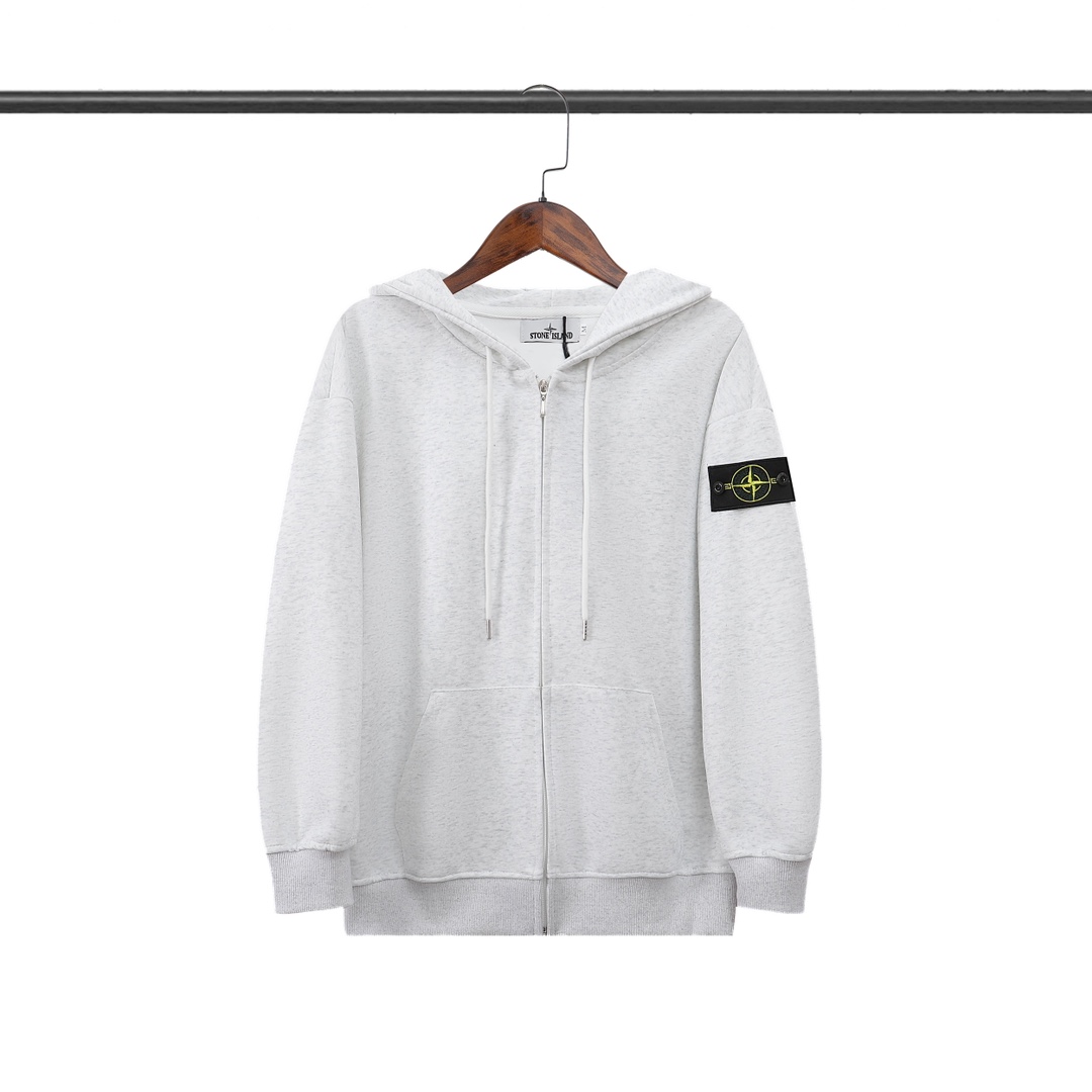 스톤아일랜드(STONE ISLAND) 클래식 와펜 후드 집업 자켓 - 이미지 3