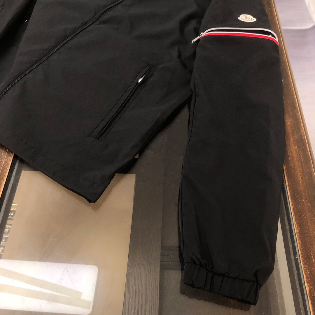 몽클레르 트리콜로 위빙 로고 패치 캐주얼 자켓 - 이미지 30