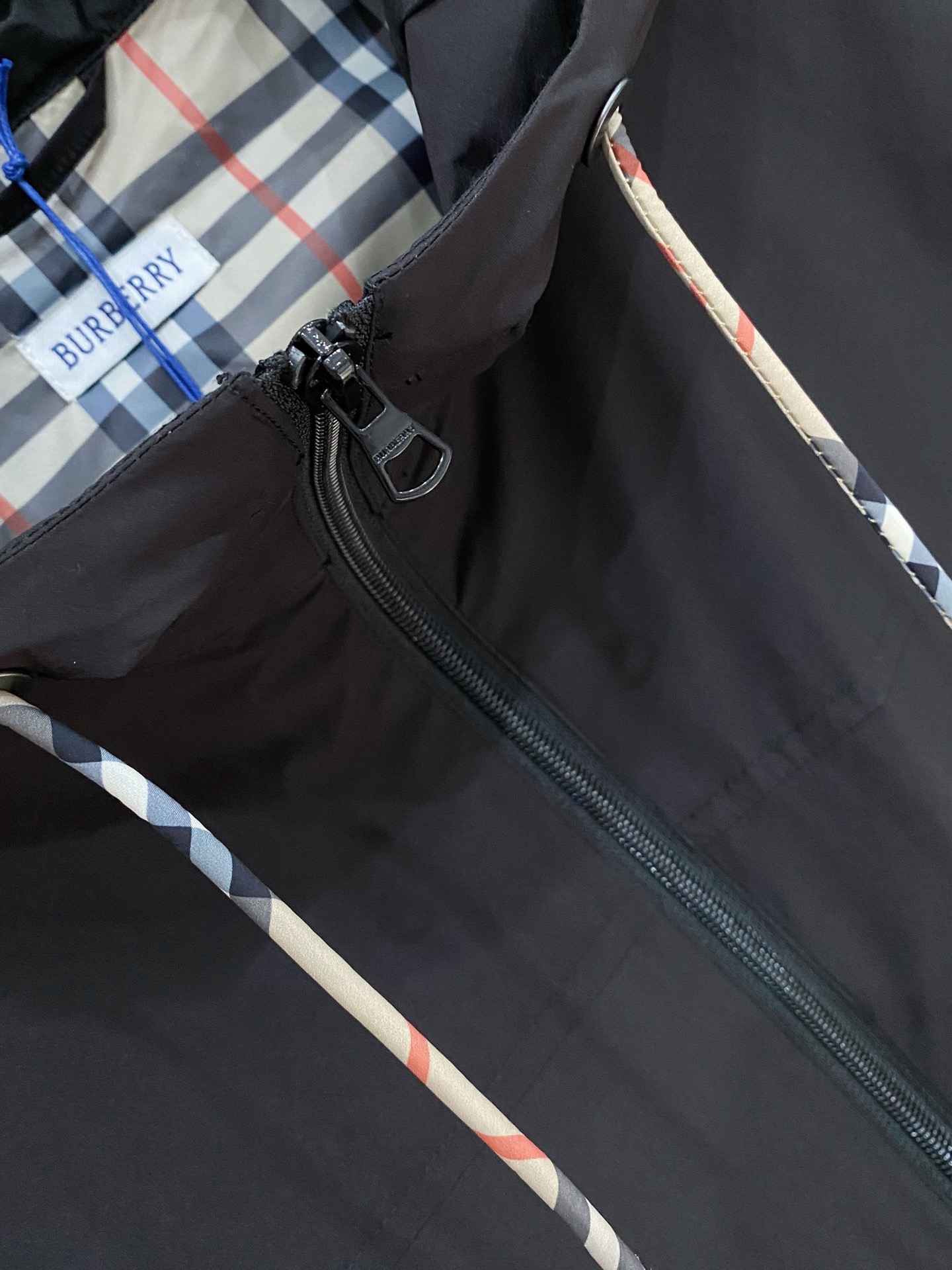 버버리(Burberry) 로고 패치 체크 라이닝 후드 자켓 - 이미지 6