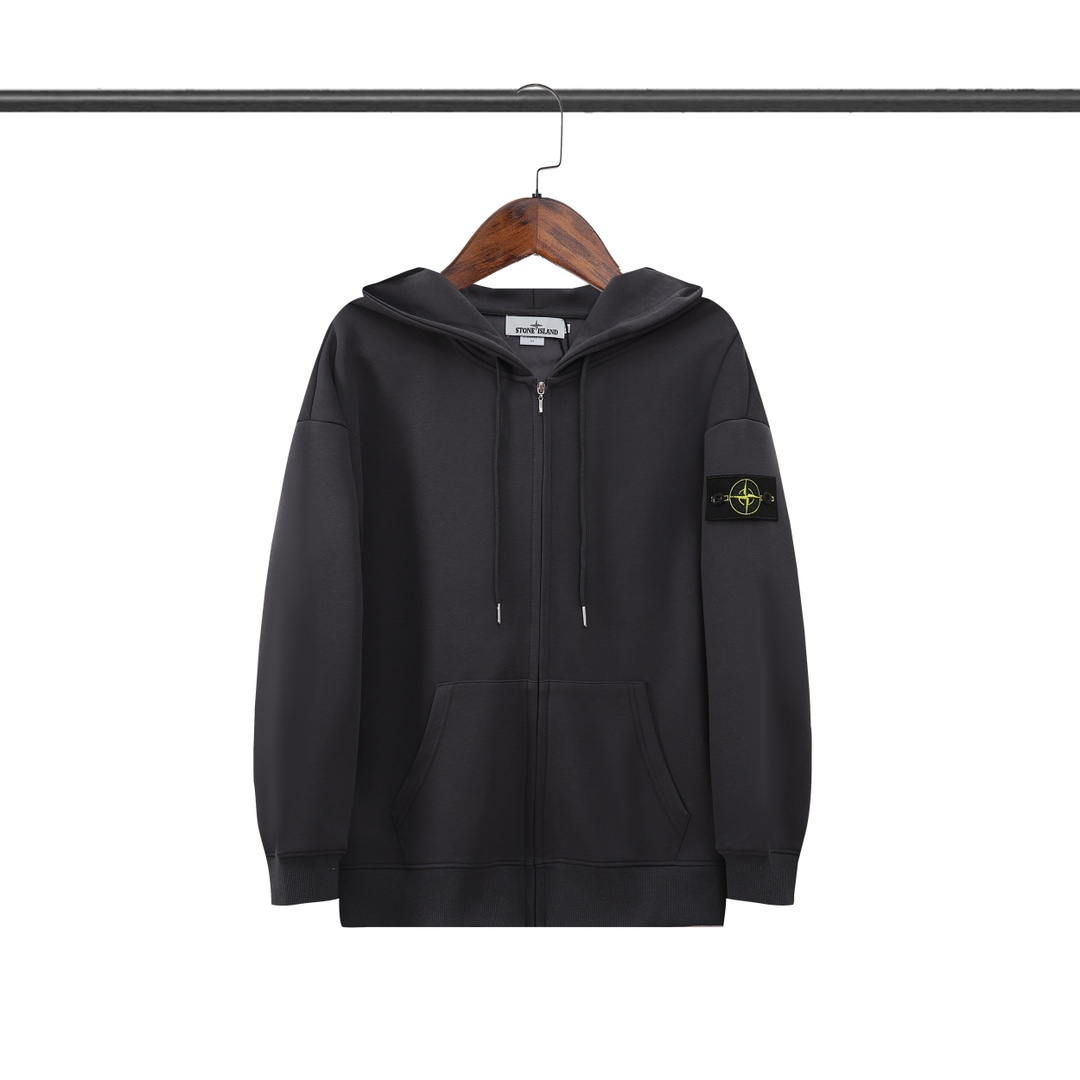 스톤아일랜드(STONE ISLAND) 클래식 와펜 후드 집업 자켓 - 이미지 6