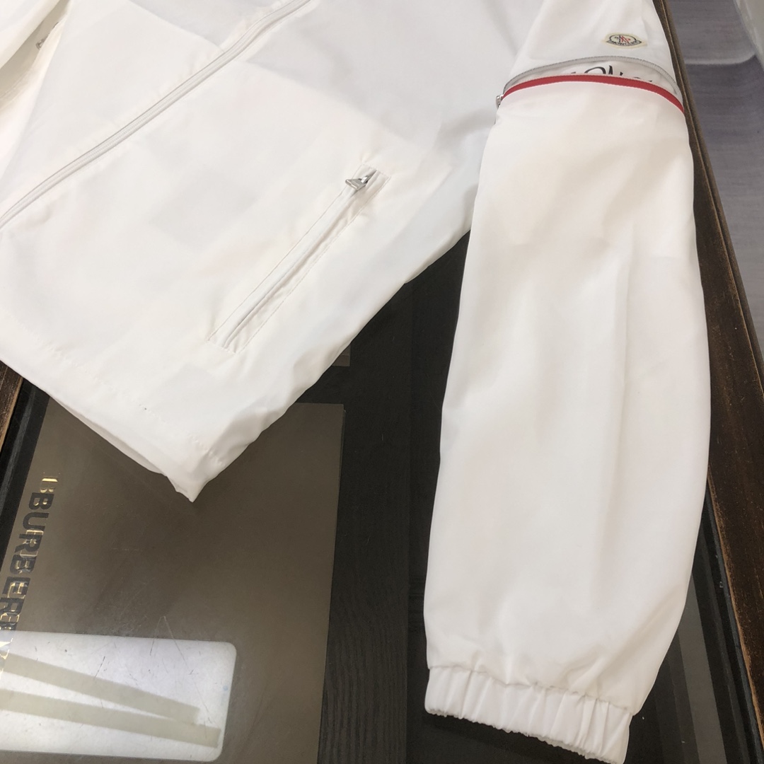 몽클레르 트리콜로 위빙 로고 패치 캐주얼 자켓 - 이미지 6