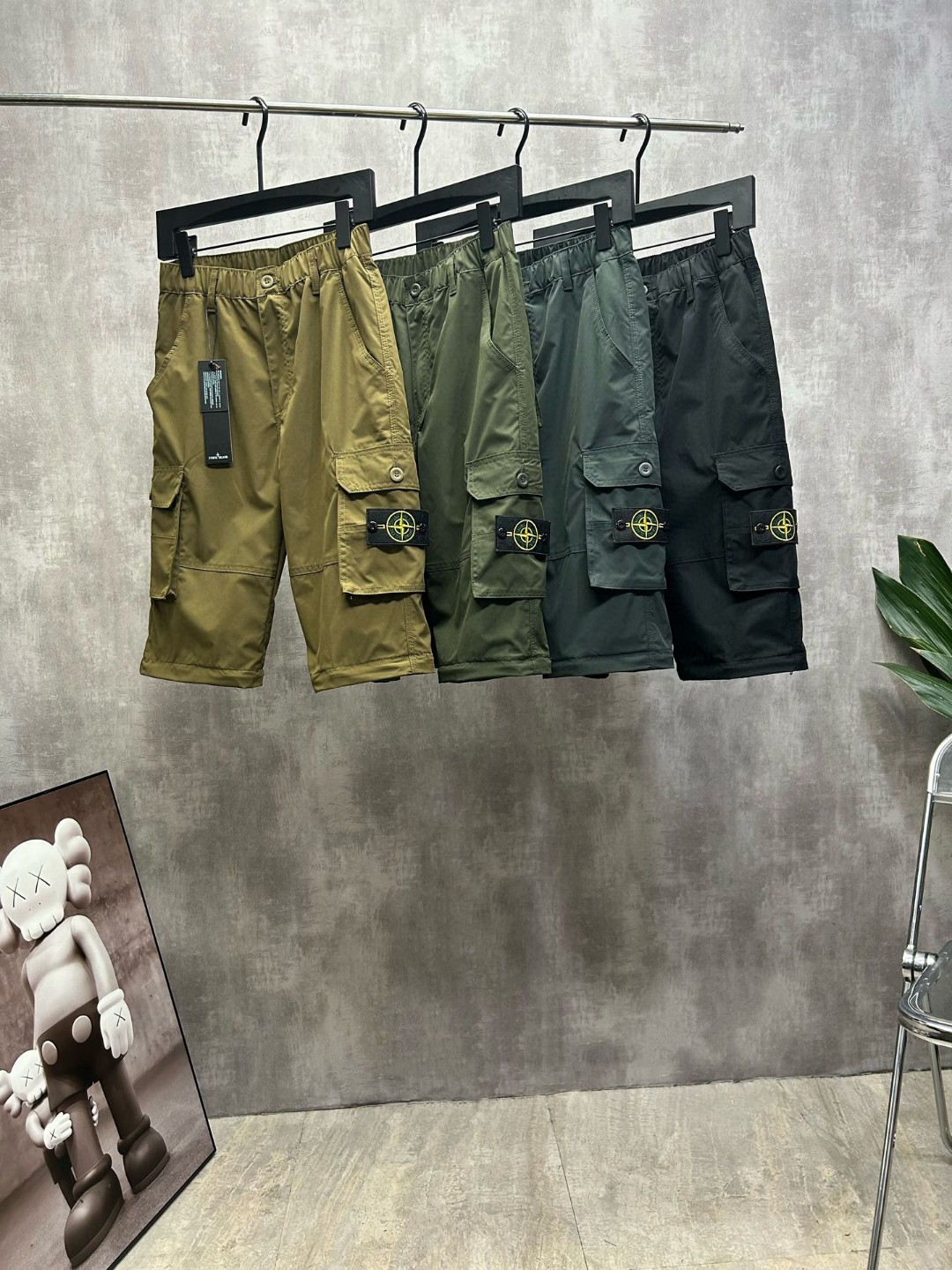 스톤아일랜드(STONE ISLAND) 가먼트 다이드 카고 팬츠 - 이미지 7