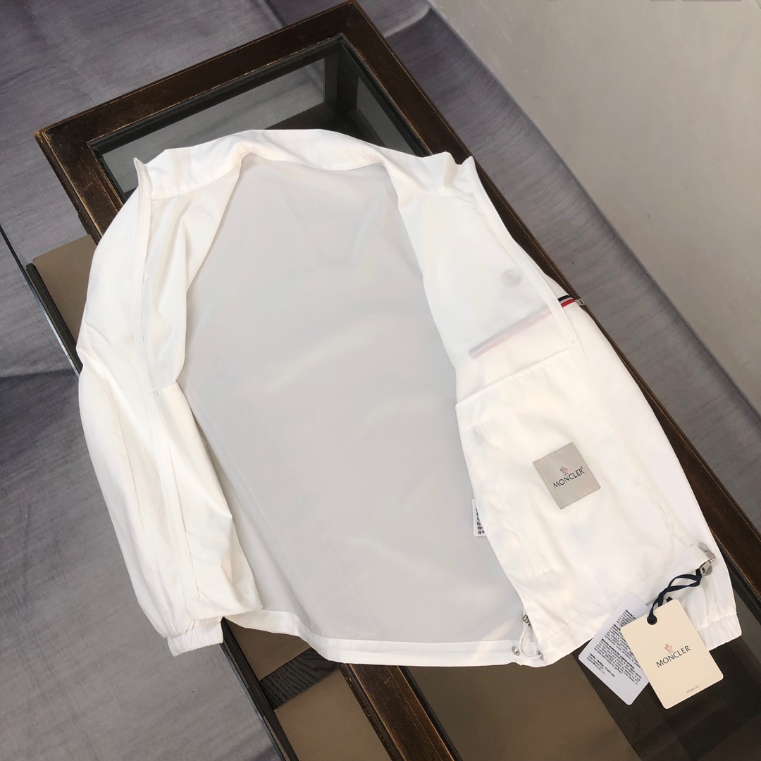 몽클레르 트리콜로 위빙 로고 패치 캐주얼 자켓 - 이미지 7