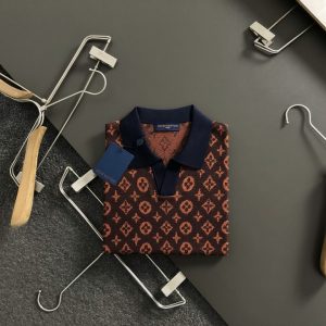 루이비통(Louis Vuitton) 모노그램 모티프 니트 폴로 셔츠