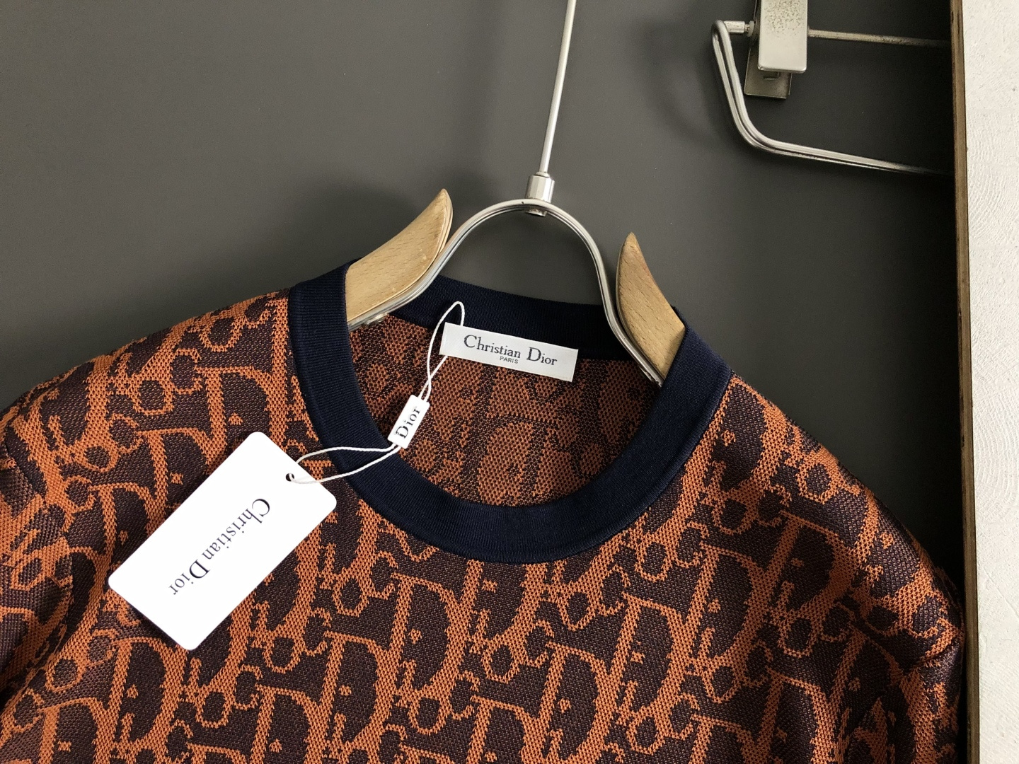 디올(Dior) 오블리크 올오버 자카드 반팔 니트 - 이미지 3